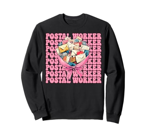 Postangestellter Postträger Post Lady Girl Mom Kokette Schleife Sweatshirt von Womens Coquette Bow Postal Worker Mail Lady Gifts