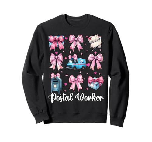 Postangestellter Postträger Post Lady Girl Mom Kokette Schleife Sweatshirt von Womens Coquette Bow Postal Worker Mail Lady Gifts