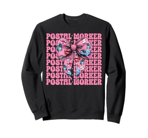 Postangestellter Postträger Post Lady Girl Mom Kokette Schleife Sweatshirt von Womens Coquette Bow Postal Worker Mail Lady Gifts