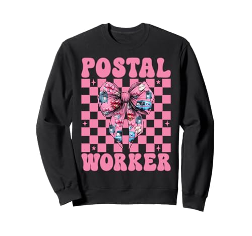 Postangestellter Postträger Post Lady Girl Mom Kokette Schleife Sweatshirt von Womens Coquette Bow Postal Worker Mail Lady Gifts