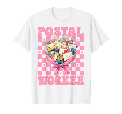 Postangestellter Postträger Post Lady Girl Mom Kokette Schleife T-Shirt Postangestellter Postträger Post Lady Girl Mom Kokette Schleife T-Shirt von Womens Coquette Bow Postal Worker Mail Lady Gifts