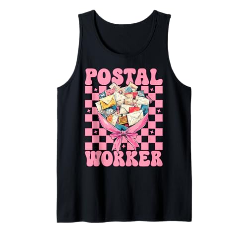 Postangestellter Postträger Post Lady Girl Mom Kokette Schleife Tank Top Postangestellter Postträger Post Lady Girl Mom Kokette Schleife Tank Top von Womens Coquette Bow Postal Worker Mail Lady Gifts