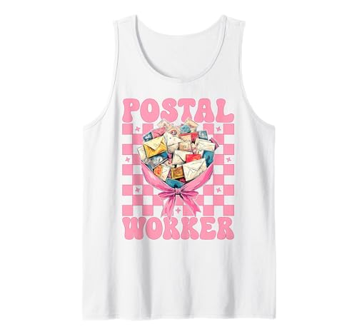 Postangestellter Postträger Post Lady Girl Mom Kokette Schleife Tank Top Postangestellter Postträger Post Lady Girl Mom Kokette Schleife Tank Top von Womens Coquette Bow Postal Worker Mail Lady Gifts