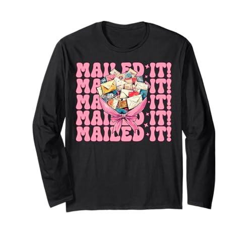 Postangestellter Postträger Post Lady Girl Mom Langarmshirt Postangestellter Postträger Post Lady Girl Mom Langarmshirt von Womens Coquette Bow Postal Worker Mail Lady Gifts