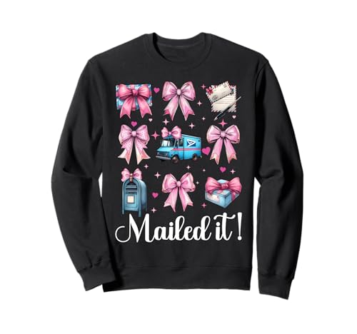 Postangestellter Postträger Post Lady Girl Mom Sweatshirt von Womens Coquette Bow Postal Worker Mail Lady Gifts