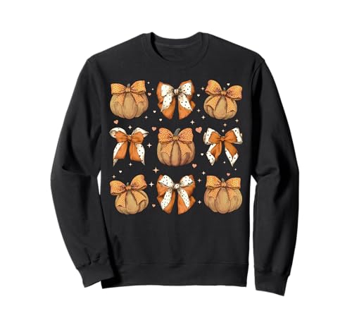 Kürbis Halloween Herbst Herbst Mädchen Kokette Schleife Sweatshirt Kürbis Halloween Herbst Herbst Mädchen Kokette Schleife Sweatshirt von Womens Coquette Bow Pumpkin Halloween Spooky Gifts