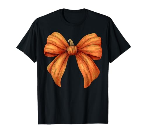 Kürbis Halloween Herbst Herbst Mädchen Kokette Schleife T-Shirt Kürbis Halloween Herbst Herbst Mädchen Kokette Schleife T-Shirt von Womens Coquette Bow Pumpkin Halloween Spooky Gifts