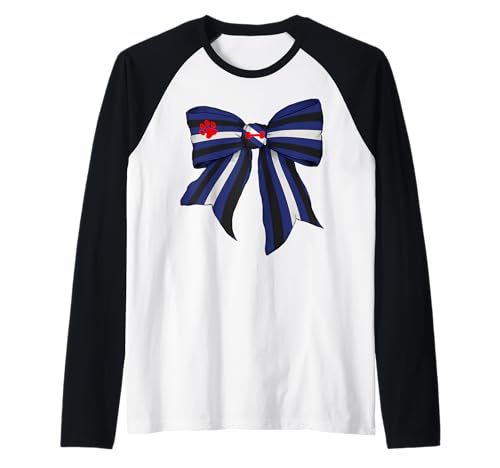 Puppy Paw Pride Flagge Mädchen Kokette Schleife Raglan von Womens Coquette Bow Puppy Paw Gifts