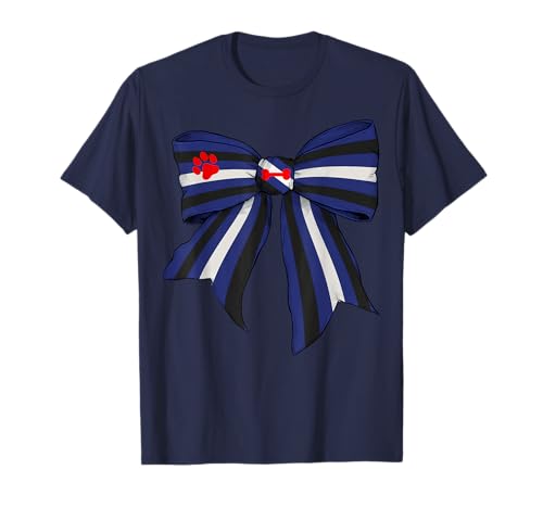 Puppy Paw Pride Flagge Mädchen Kokette Schleife T-Shirt von Womens Coquette Bow Puppy Paw Gifts