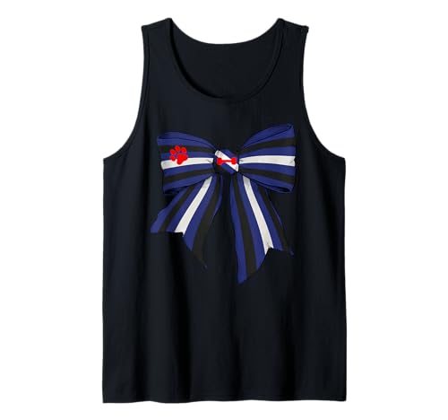Puppy Paw Pride Flagge Mädchen Kokette Schleife Tank Top von Womens Coquette Bow Puppy Paw Gifts