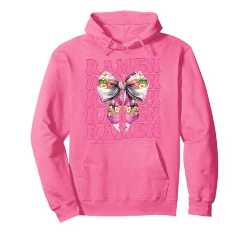 Ramen Japanische Nudeln Instant Lunch Girl Kokette Schleife Rosa Pullover Hoodie von Womens Coquette Bow Ramen Japanese Noodles Gifts