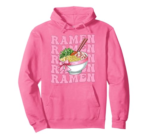 Ramen Japanische Nudeln Instant Lunch Girl Kokette Schleife Rosa Pullover Hoodie von Womens Coquette Bow Ramen Japanese Noodles Gifts