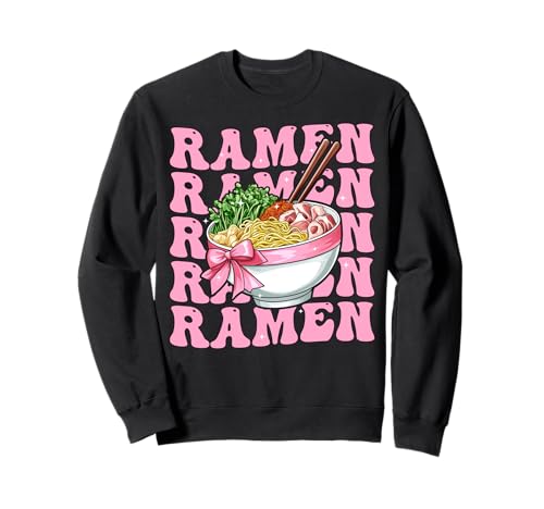 Ramen Japanische Nudeln Instant Lunch Girl Kokette Schleife Rosa Sweatshirt von Womens Coquette Bow Ramen Japanese Noodles Gifts
