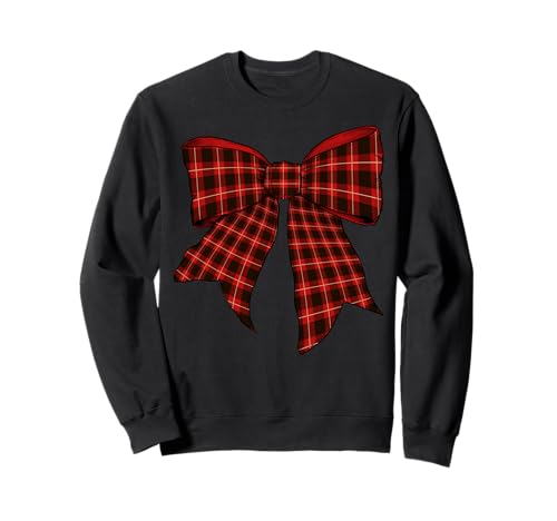 Rotes Karomuster Halloween Kostüm Mädchen Kokette Schleife Sweatshirt von Womens Coquette Bow Red Plaid Gifts
