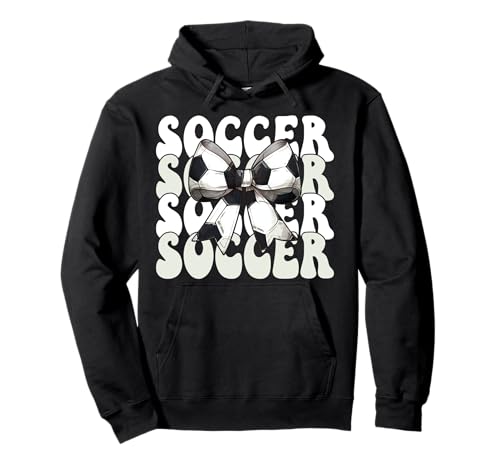 Fußball Mädchen Fußball Mama Muttertag Kokette Schleife Pullover Hoodie von Womens Coquette Bow Ribbon Soccer Player Gifts