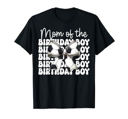 Mama des Geburtstagskindes Fußball Mama Mama Pink Coquette Bow T-Shirt von Womens Coquette Bow Ribbon Soccer Player Gifts