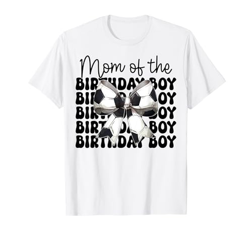 Mama des Geburtstagskindes Fußball Mama Mama Pink Coquette Bow T-Shirt von Womens Coquette Bow Ribbon Soccer Player Gifts
