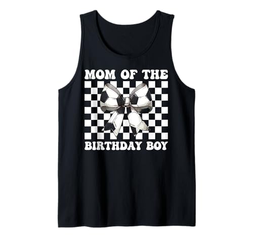 Mama des Geburtstagskindes Fußball Mama Mama Pink Coquette Bow Tank Top von Womens Coquette Bow Ribbon Soccer Player Gifts