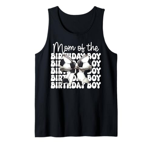 Mama des Geburtstagskindes Fußball Mama Mama Pink Coquette Bow Tank Top von Womens Coquette Bow Ribbon Soccer Player Gifts