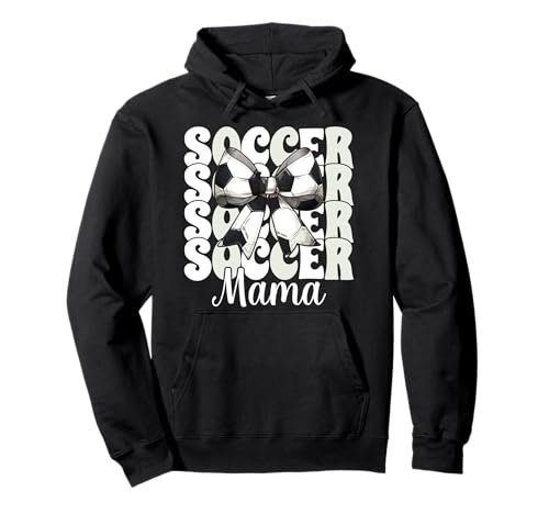 Soccer Mama Soccer Mom Muttertag Kokette Schleife Pullover Hoodie von Womens Coquette Bow Ribbon Soccer Player Gifts