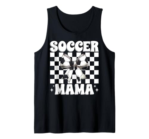 Soccer Mama Soccer Mom Muttertag Kokette Schleife Tank Top von Womens Coquette Bow Ribbon Soccer Player Gifts