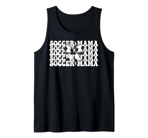 Soccer Mama Soccer Mom Muttertag Kokette Schleife Tank Top von Womens Coquette Bow Ribbon Soccer Player Gifts