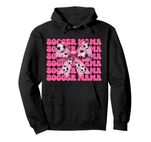 Soccer Mama Soccer Mom Muttertag Rosa Kokette Schleife Pullover Hoodie von Womens Coquette Bow Ribbon Soccer Player Gifts