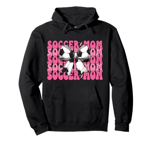 Soccer Mom Soccer Mama Muttertag Kokette Schleife Pullover Hoodie von Womens Coquette Bow Ribbon Soccer Player Gifts