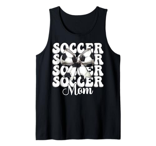 Soccer Mom Soccer Mama Muttertag Kokette Schleife Tank Top von Womens Coquette Bow Ribbon Soccer Player Gifts