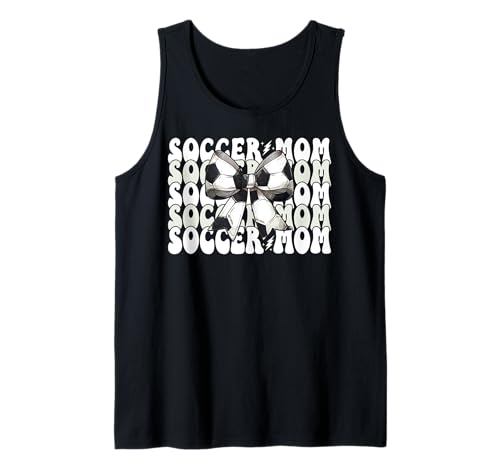 Soccer Mom Soccer Mama Muttertag Kokette Schleife Tank Top von Womens Coquette Bow Ribbon Soccer Player Gifts