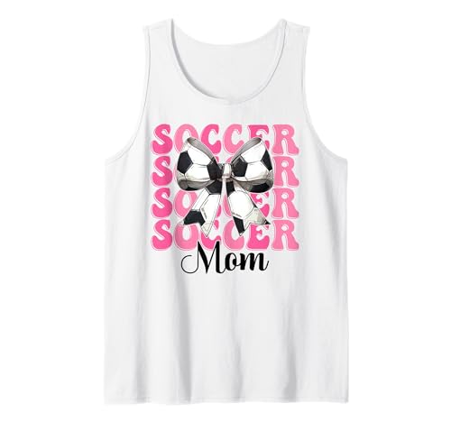 Soccer Mom Soccer Mama Muttertag Kokette Schleife Tank Top von Womens Coquette Bow Ribbon Soccer Player Gifts