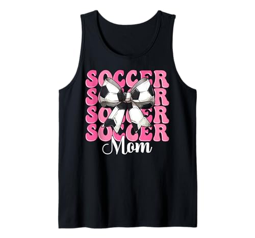 Soccer Mom Soccer Mama Muttertag Kokette Schleife Tank Top von Womens Coquette Bow Ribbon Soccer Player Gifts