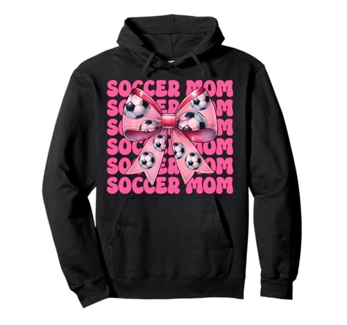 Soccer Mom Soccer Mama Muttertag Rosa Kokette Schleife Pullover Hoodie von Womens Coquette Bow Ribbon Soccer Player Gifts