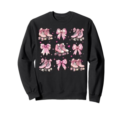 Rollschuhlaufen Skater Skate Rollschuhe Mädchen Coquette Bow Sweatshirt von Womens Coquette Bow Roller Skating Skater Gifts