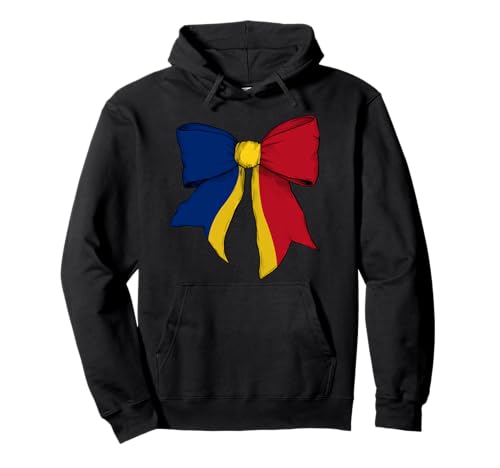 Rumänien Rumänien Stolz Flagge Mädchen Kokette Schleife Band Pullover Hoodie Rumänien Rumänien Stolz Flagge Mädchen Kokette Schleife Band Pullover Hoodie von Womens Coquette Bow Romania Heritage Flag Gifts
