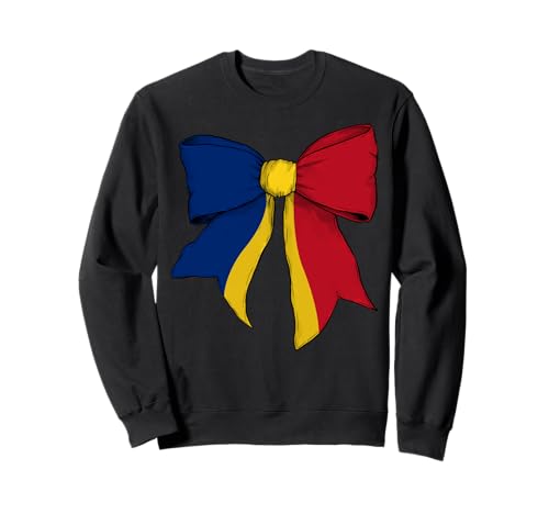 Rumänien Rumänien Stolz Flagge Mädchen Kokette Schleife Band Sweatshirt Rumänien Rumänien Stolz Flagge Mädchen Kokette Schleife Band Sweatshirt von Womens Coquette Bow Romania Heritage Flag Gifts
