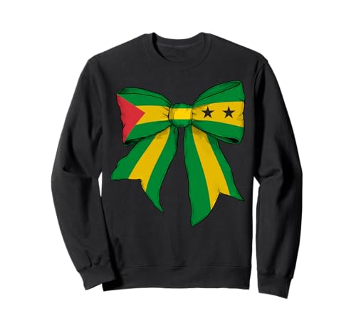 Sao Tome und Principe São Toméan Pride Flagge Mädchen Kokette Sweatshirt Sao Tome und Principe São Toméan Pride Flagge Mädchen Kokette Sweatshirt von Womens Coquette Bow Sao Tome And Principe Gifts