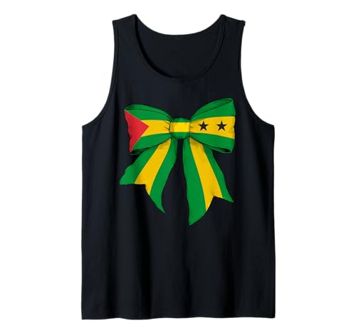 Sao Tome und Principe São Toméan Pride Flagge Mädchen Kokette Tank Top Sao Tome und Principe São Toméan Pride Flagge Mädchen Kokette Tank Top von Womens Coquette Bow Sao Tome And Principe Gifts