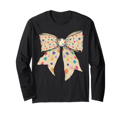 Muscheln Korallen Küste Strand Sommer Mädchen Kokette Schleife Langarmshirt Muscheln Korallen Küste Strand Sommer Mädchen Kokette Schleife Langarmshirt von Womens Coquette Bow Sea Shells Corals Gifts