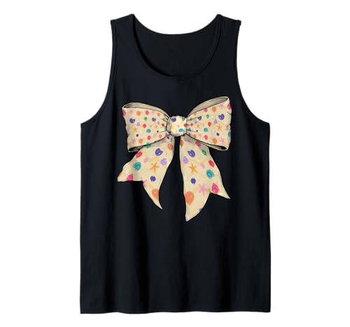 Muscheln Korallen Küste Strand Sommer Mädchen Kokette Schleife Tank Top Muscheln Korallen Küste Strand Sommer Mädchen Kokette Schleife Tank Top von Womens Coquette Bow Sea Shells Corals Gifts