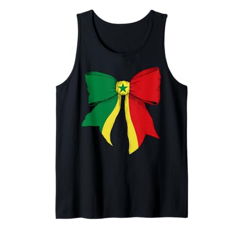 Kokettenschleifenband mit senegalesischer Pride-Flagge für Mädchen Tank Top Kokettenschleifenband mit senegalesischer Pride-Flagge für Mädchen Tank Top von Womens Coquette Bow Senegal Heritage Flag Gifts