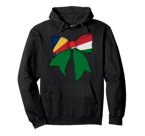 Seychellen Seychellen Pride Flagge Mädchen Kokette Schleife Band Pullover Hoodie Seychellen Seychellen Pride Flagge Mädchen Kokette Schleife Band Pullover Hoodie von Womens Coquette Bow Seychelles Heritage Flag Gifts