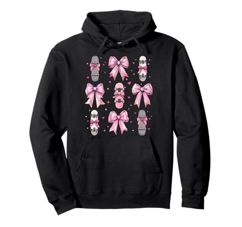 Skateboard Skateboarder Skateboard Skater Mädchen Kokette Pullover Hoodie Skateboard Skateboarder Skateboard Skater Mädchen Kokette Pullover Hoodie von Womens Coquette Bow Skateboarding Skater Gifts