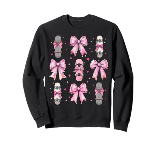 Skateboard Skateboarder Skateboard Skater Mädchen Kokette Sweatshirt Skateboard Skateboarder Skateboard Skater Mädchen Kokette Sweatshirt von Womens Coquette Bow Skateboarding Skater Gifts