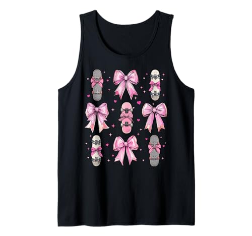 Skateboard Skateboarder Skateboard Skater Mädchen Kokette Tank Top Skateboard Skateboarder Skateboard Skater Mädchen Kokette Tank Top von Womens Coquette Bow Skateboarding Skater Gifts
