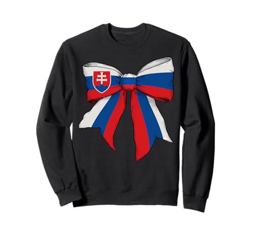 Slowakei Slowakei Pride Flagge Mädchen Kokette Schleife Band Sweatshirt Slowakei Slowakei Pride Flagge Mädchen Kokette Schleife Band Sweatshirt von Womens Coquette Bow Slovakia Heritage Flag Gifts