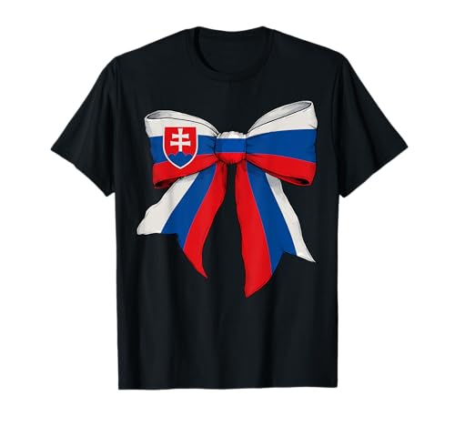Slowakei Slowakei Pride Flagge Mädchen Kokette Schleife Band T-Shirt Slowakei Slowakei Pride Flagge Mädchen Kokette Schleife Band T-Shirt von Womens Coquette Bow Slovakia Heritage Flag Gifts