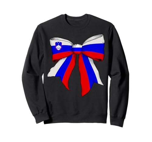 Slowenien Slowenien Pride Flagge Mädchen Kokette Schleife Band Sweatshirt Slowenien Slowenien Pride Flagge Mädchen Kokette Schleife Band Sweatshirt von Womens Coquette Bow Slovenia Heritage Flag Gifts