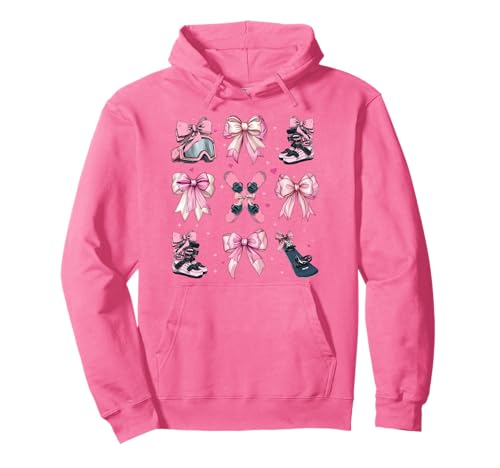 Snowboard Snowboard Snowboarder Girl Coquette Bow Pink Pullover Hoodie Snowboard Snowboard Snowboarder Girl Coquette Bow Pink Pullover Hoodie von Womens Coquette Bow Snowboarding Snowboard Gifts