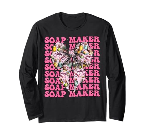 Seifenhersteller Seifenherstellung Seifenhändler Mädchen Kokette Schleife Rosa Langarmshirt von Womens Coquette Bow Soap Maker Soap Making Gifts